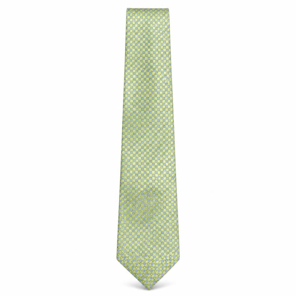 Front view of Y&G men’s multicoloured plaids & checks silk pointed tie one size