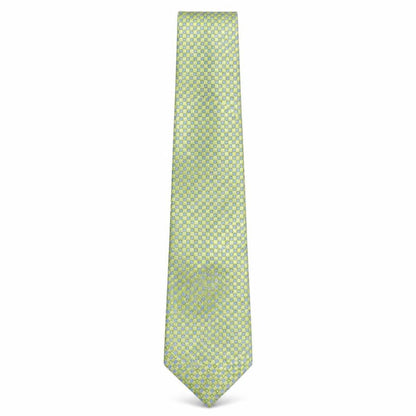 Front view of Y&G men’s multicoloured plaids & checks silk pointed tie one size
