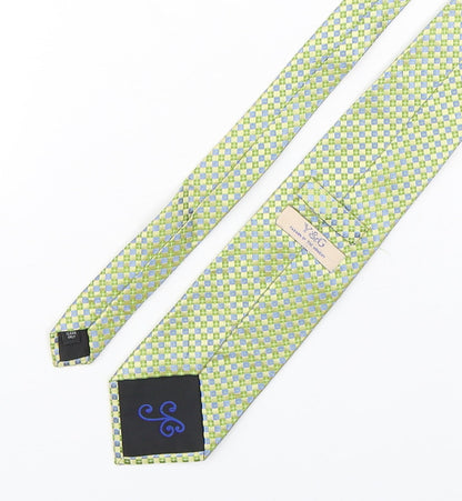 Y&G Mens Multicoloured Plaids & Checks Silk Pointed Tie One Size