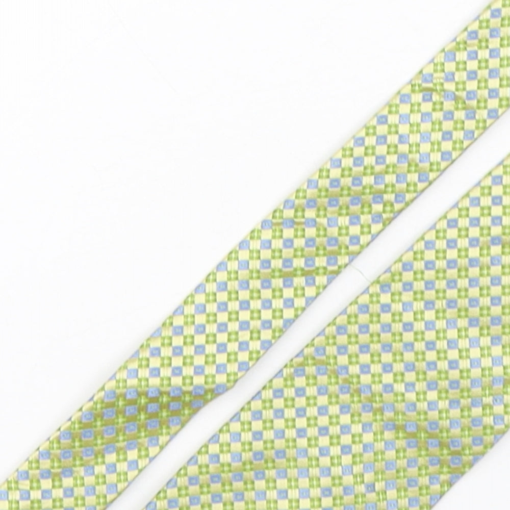 Y&G Mens Multicoloured Plaids & Checks Silk Pointed Tie One Size