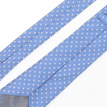 Marks and Spencer Mens Blue Polka Dot Silk Pointed Tie One Size