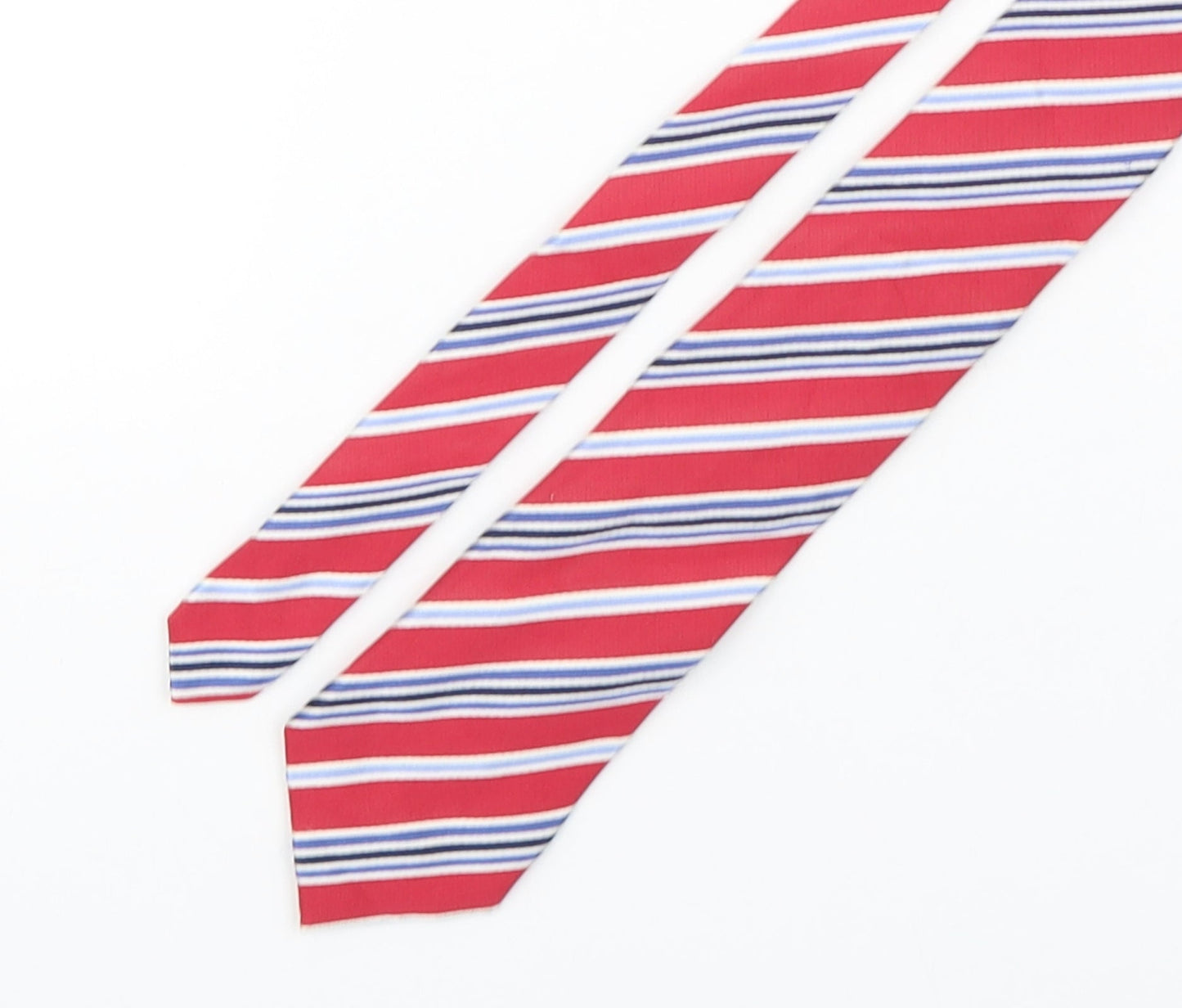 Marks and Spencer Mens Multicoloured Striped Silk Pointed Tie One Size