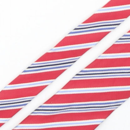 Marks and Spencer Mens Multicoloured Striped Silk Pointed Tie One Size
