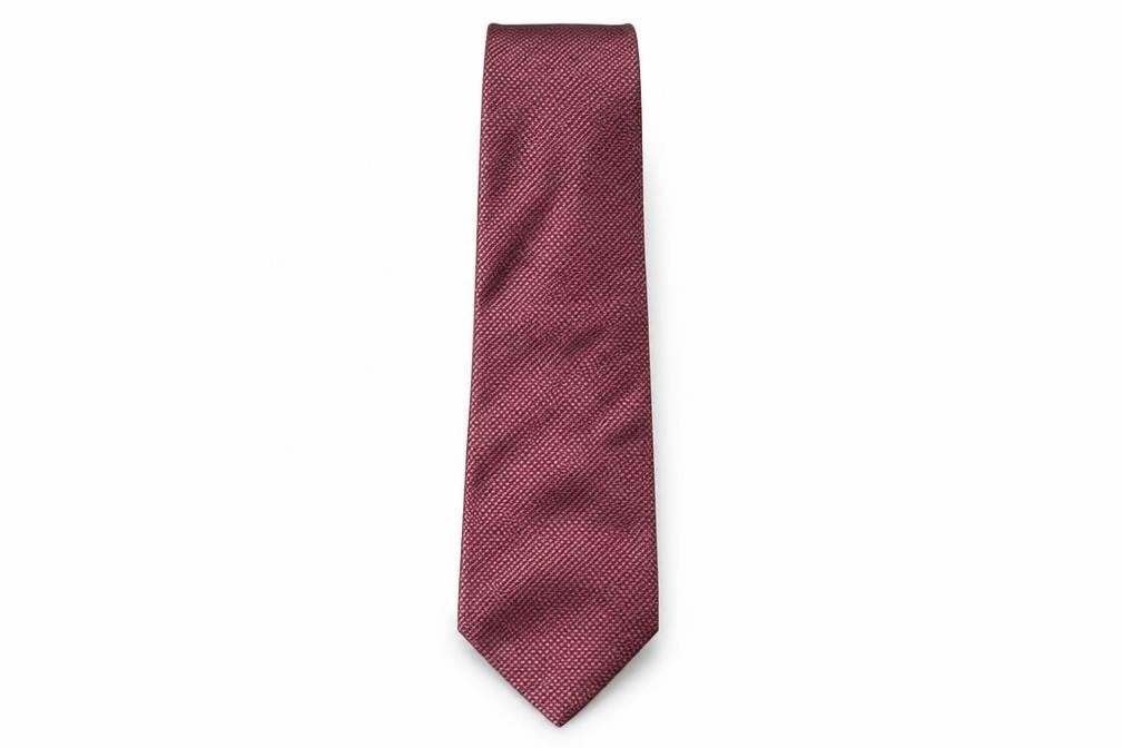 Front view of Pascal Andre men’s red plaids & checks silk pointed tie one size