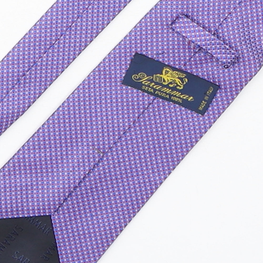 Brand and care label for Faramman men’s multicoloured grenadine silk pointed tie one size