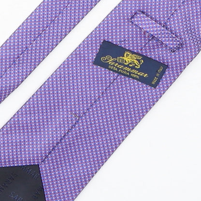 Brand and care label for Faramman men’s multicoloured grenadine silk pointed tie one size