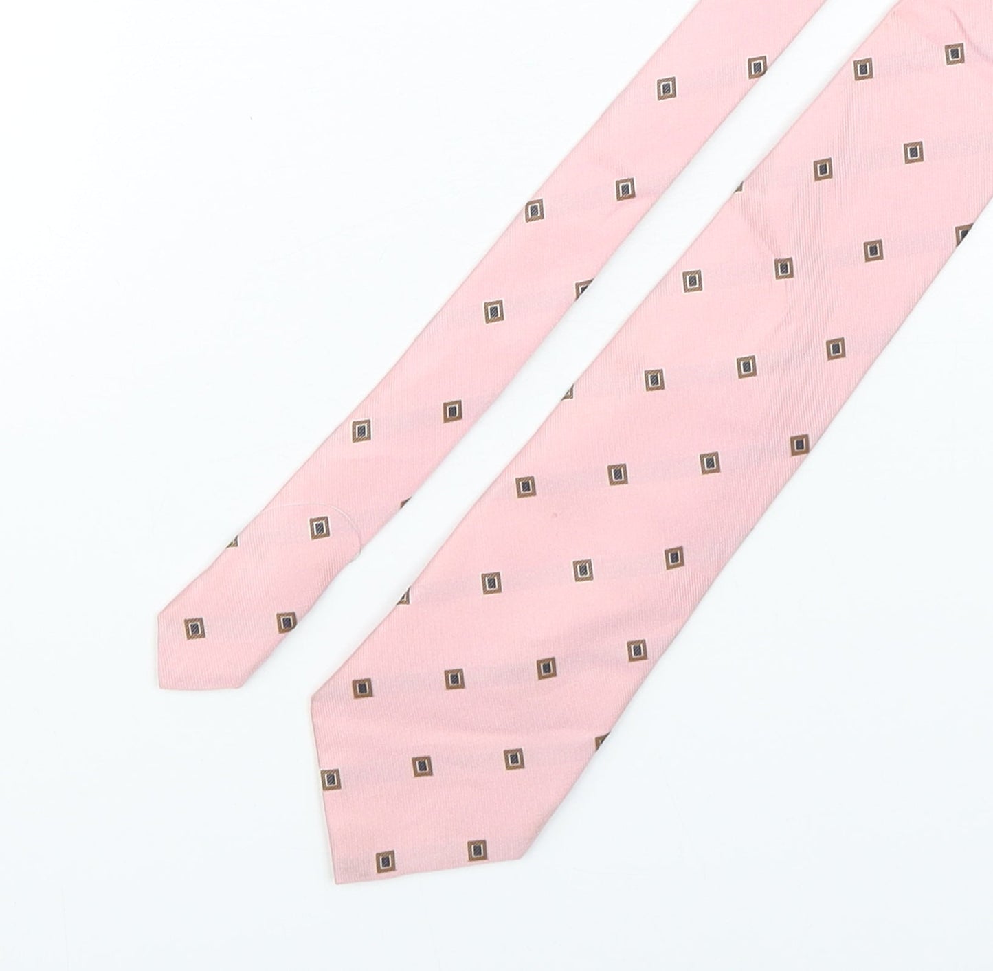 Soprano Mens Pink Polka Dot Silk Pointed Tie One Size