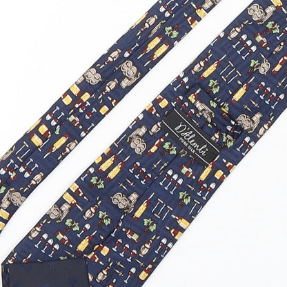 Dalemli Mens Multicoloured Geometric Silk Pointed Tie One Size