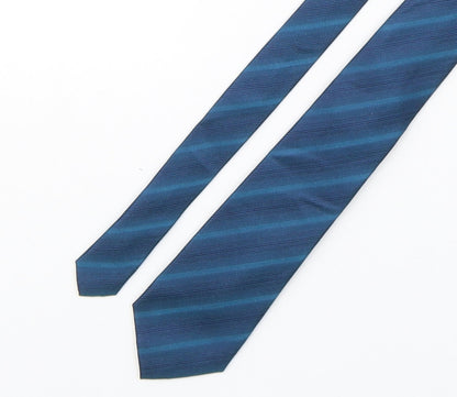 Autograph Mens Multicoloured Striped Silk Pointed Tie One Size