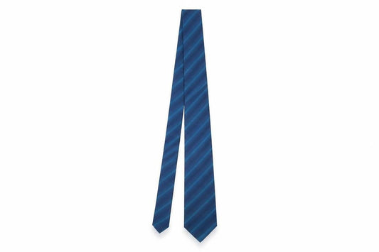 Front view of Autograph men’s multicoloured striped silk pointed tie one size
