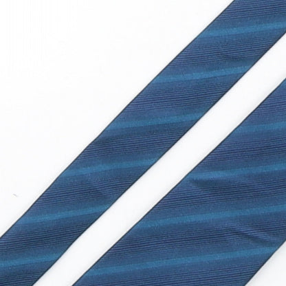 Autograph Mens Multicoloured Striped Silk Pointed Tie One Size