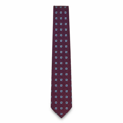 Mens Michelsons Purple Geometric  Pointed Tie