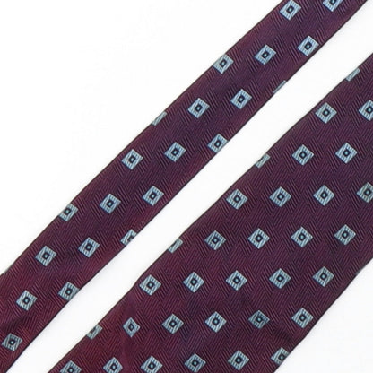 Michelsons Mens Purple Geometric Polyester Pointed Tie One Size