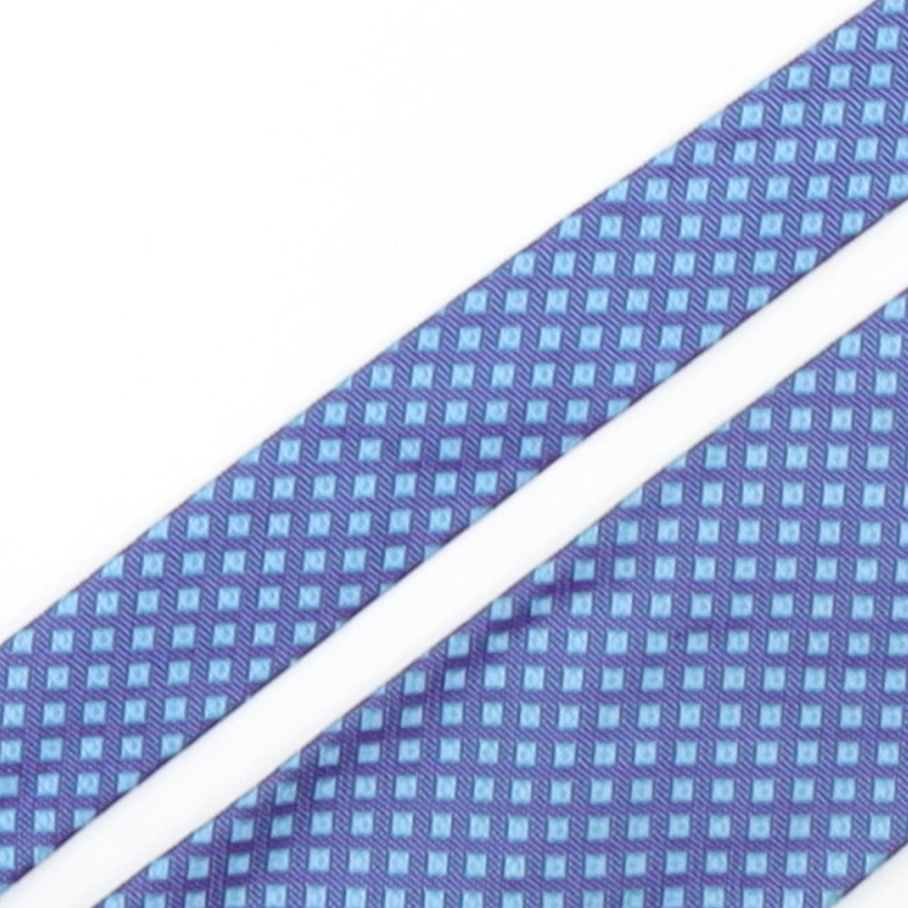 NEXT Mens Multicoloured Plaids & Checks Silk Pointed Tie One Size