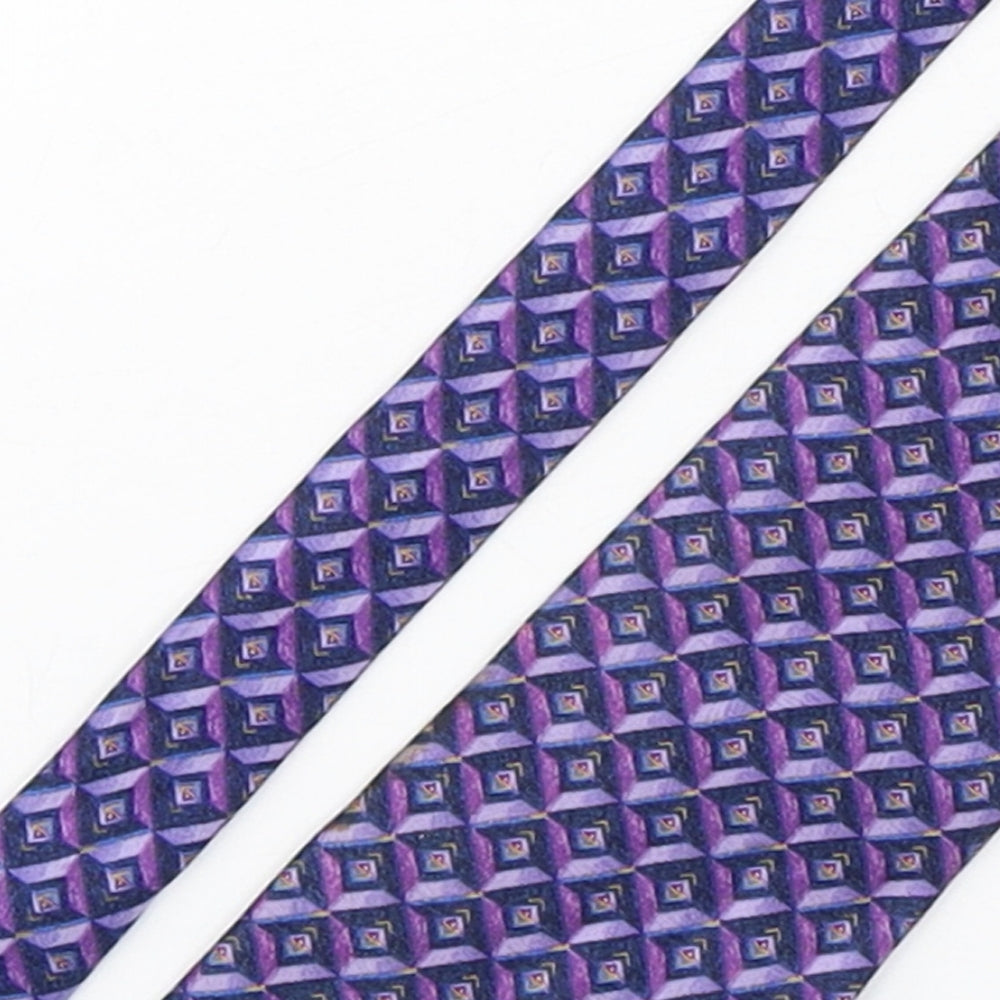 Principles  Mens Purple Geometric Polyester Pointed Tie One Size