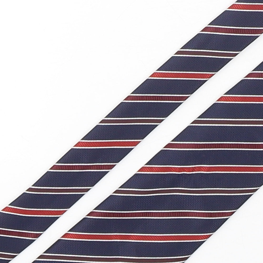 Marks and Spencer Mens Multicoloured Striped Polyester Pointed Tie One Size
