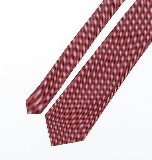 Marks and Spencer Mens Red Plaids & Checks Polyester Pointed Tie One Size