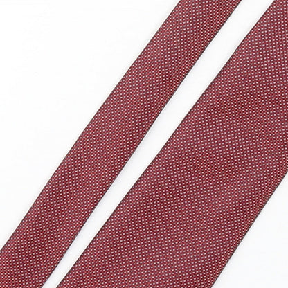 Marks and Spencer Mens Red Plaids & Checks Polyester Pointed Tie One Size