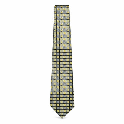 Front view of Beau Monde men’s multicoloured plaids & checks silk pointed tie one size