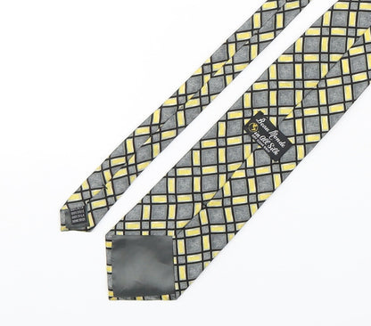 Beau Monde Mens Multicoloured Plaids & Checks Silk Pointed Tie One Size