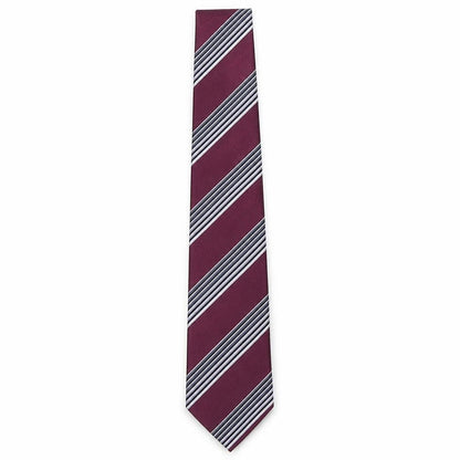 Front view of Marks & Spencer men’s multicoloured striped silk pointed tie one size