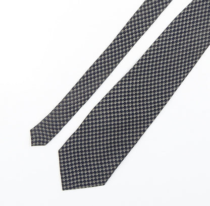 Pierre Victoire  Mens Multicoloured Geometric Silk Pointed Tie One Size