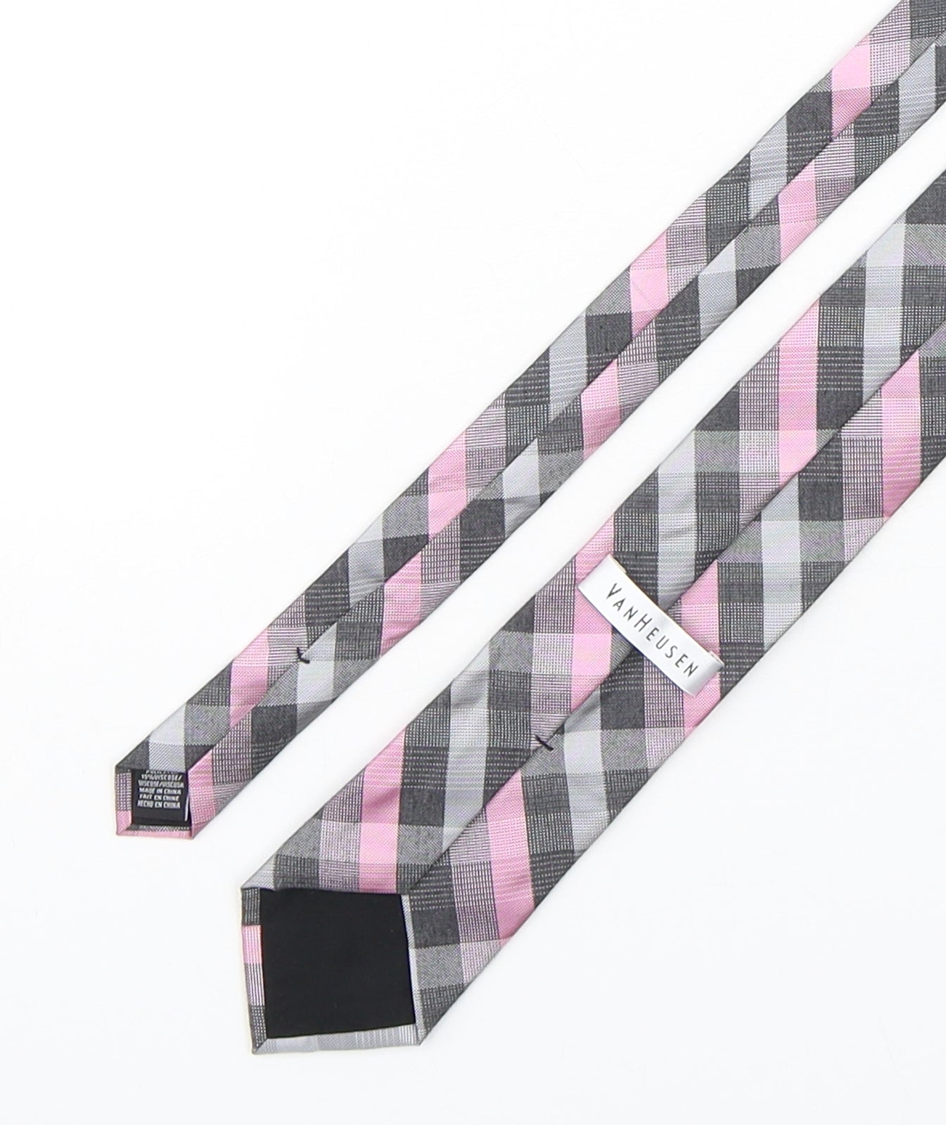 Van Hausen  Mens Multicoloured Striped Polyester Pointed Tie One Size