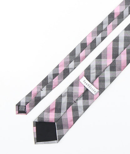 Van Hausen  Mens Multicoloured Striped Polyester Pointed Tie One Size