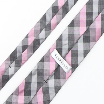 Van Hausen  Mens Multicoloured Striped Polyester Pointed Tie One Size