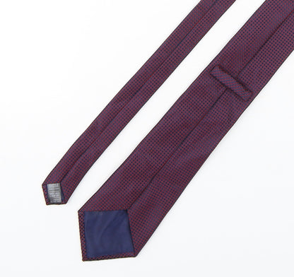 Marks and Spencer Mens Multicoloured Plaids & Checks Polyester Pointed Tie One Size