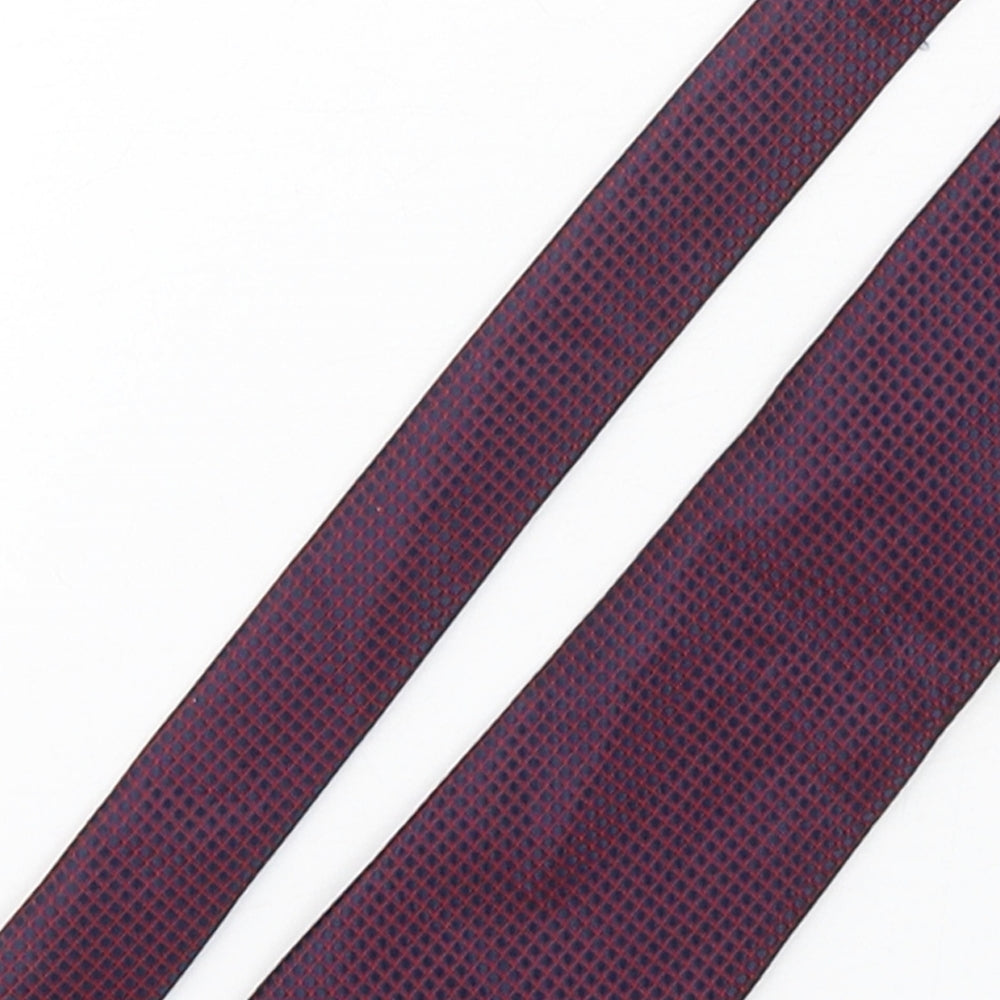 Marks and Spencer Mens Multicoloured Plaids & Checks Polyester Pointed Tie One Size
