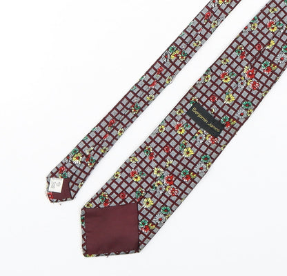 Mens Benjamin James Multicoloured Plaids & Checks  Pointed Tie