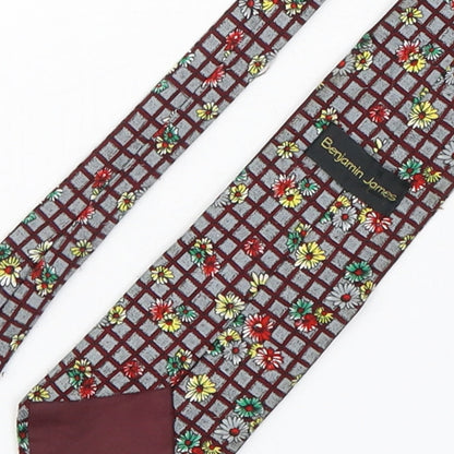 Mens Benjamin James Multicoloured Plaids & Checks  Pointed Tie