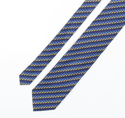 Stovel & Mason Mens Multicoloured Geometric Silk Pointed Tie One Size