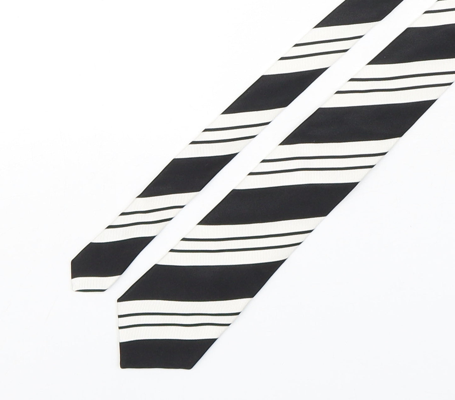 Autograph Mens Multicoloured Striped Silk Pointed Tie One Size