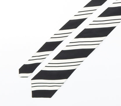 Autograph Mens Multicoloured Striped Silk Pointed Tie One Size