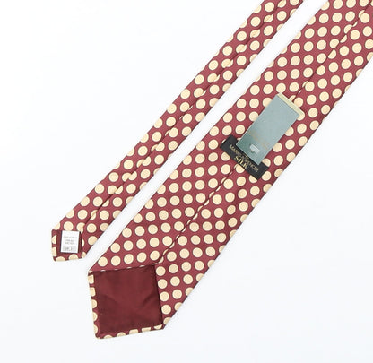 Marks and Spencer Mens Multicoloured Polka Dot Silk Pointed Tie One Size