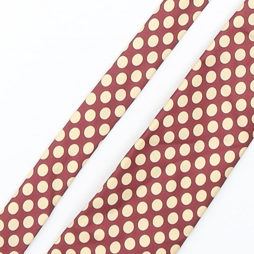 Marks and Spencer Mens Multicoloured Polka Dot Silk Pointed Tie One Size