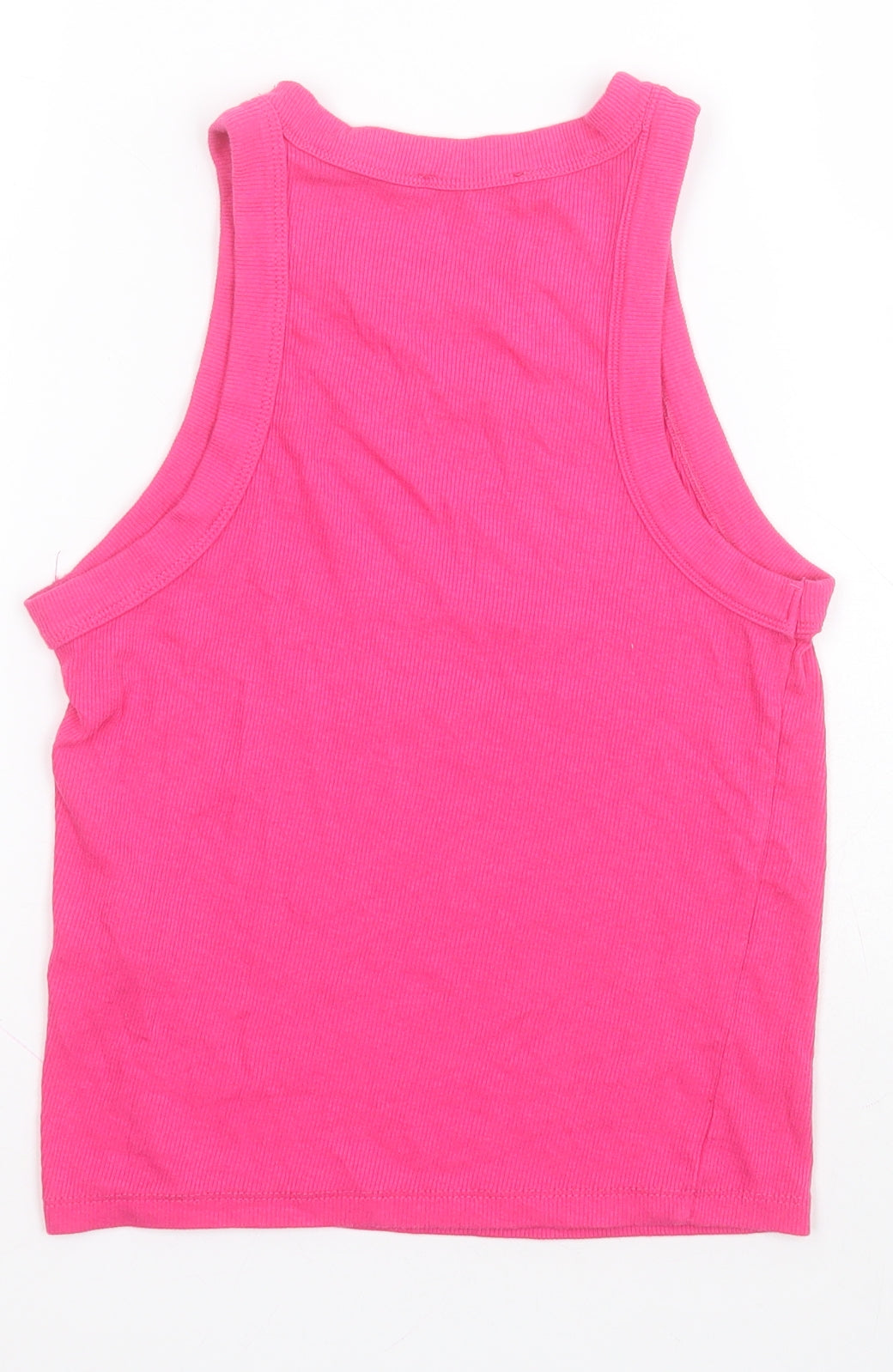 Womens UK Size L Stradivarius Pink Cropped T-Shirt