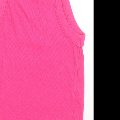 Womens UK Size L Stradivarius Pink Cropped T-Shirt