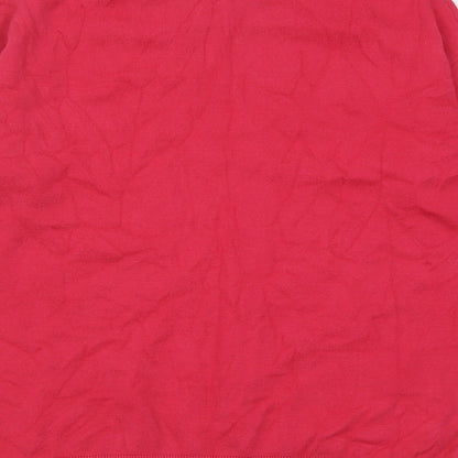 Marks and Spencer Womens Pink V-Neck  Acrylic Pullover Jumper Size XS