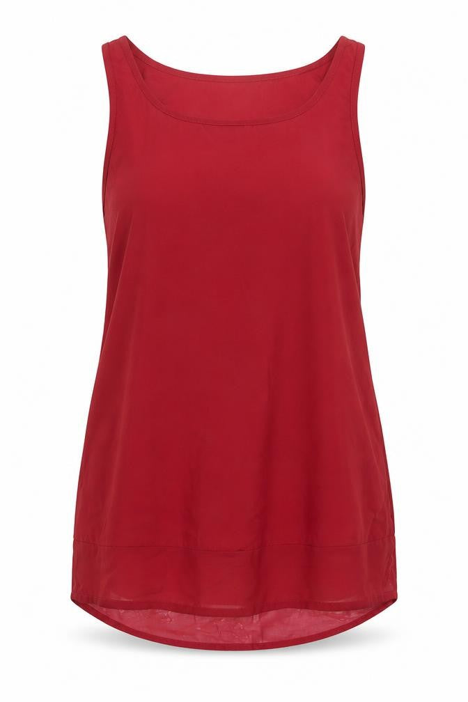 Womens UK Size 8 Atmosphere Red Basic Tank