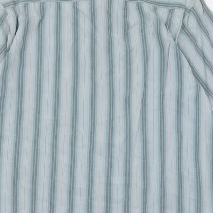 Mens UK Size L EAST Green  Button-Up Short Sleeve Casual Shirt