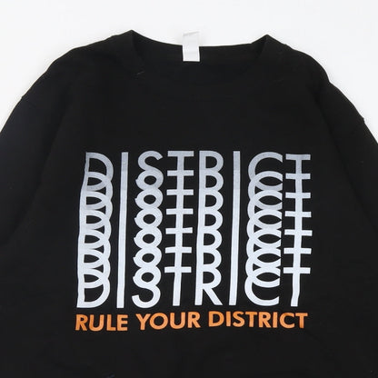 Mens UK Size M Just Hoods Black Pullover Sweatshirt
