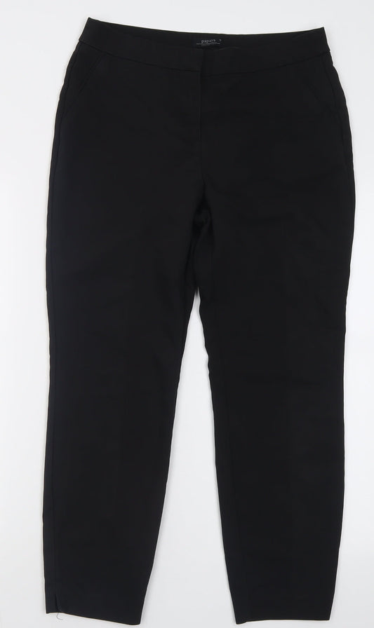 Womens UK Size 12 Papaya Regular Fit  Black Trousers