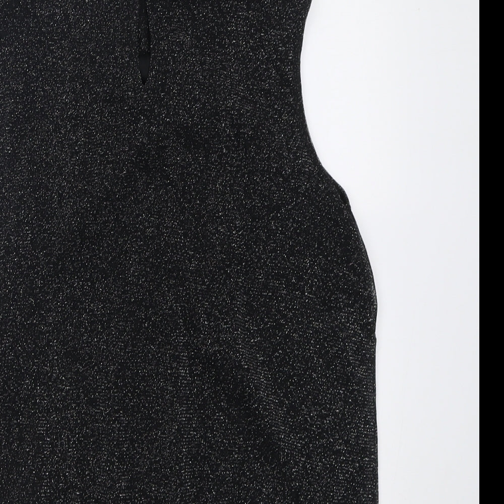 Womens UK Size 12 Debenhams Black Basic Tank