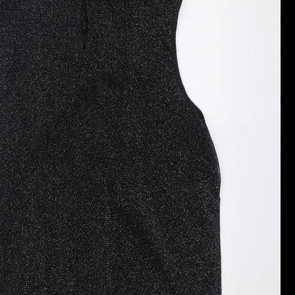 Womens UK Size 12 Debenhams Black Basic Tank