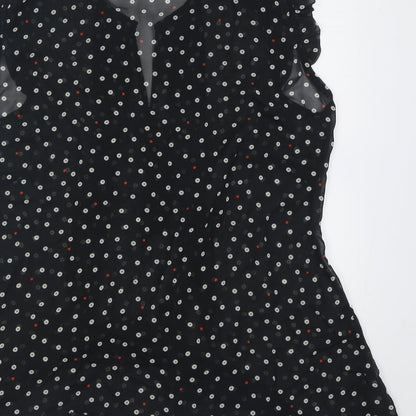Womens UK Size 10 M&Co Black Basic Tank