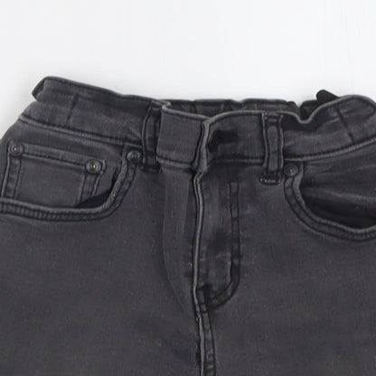 TU Boys Grey  Cotton Bermuda Shorts Size 7 Years  Regular Buckle