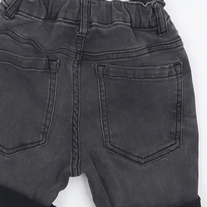 TU Boys Grey  Cotton Bermuda Shorts Size 7 Years  Regular Buckle